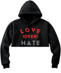 Love Over Hate Crop Hoodie