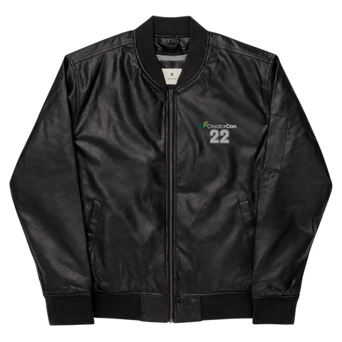 Creator Con Leather Bomber Jacket